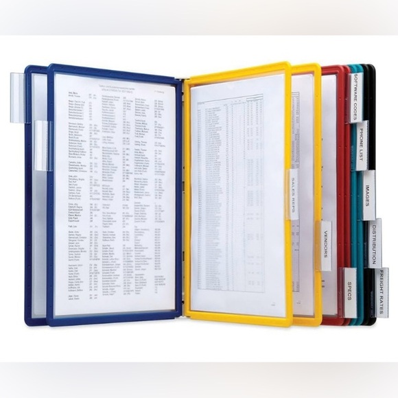 Wall Mounted Reference Organizer, 10 Document Sleeves, Easy view, NIB - Picture 1 of 4